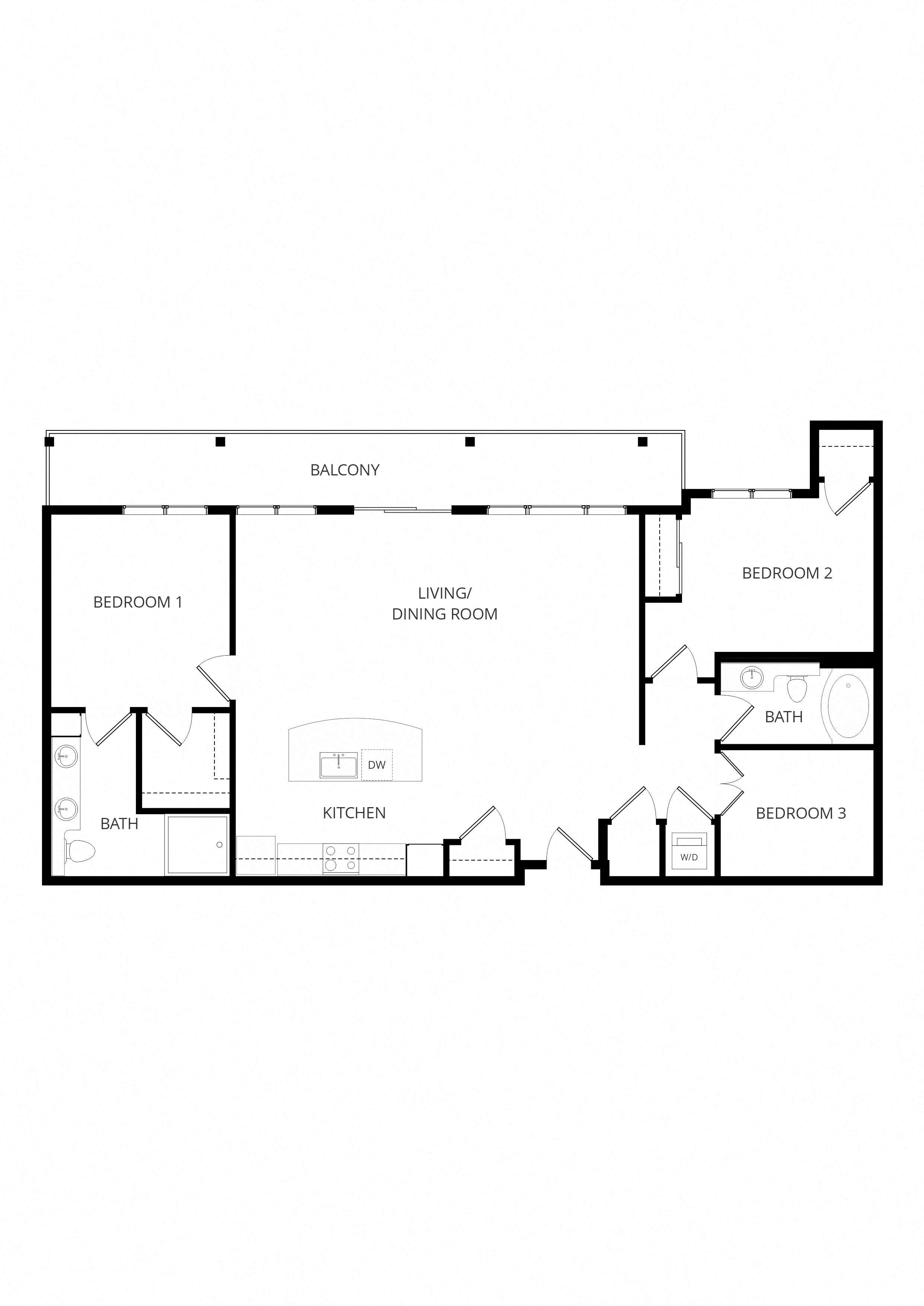 C10 2x2 Den floor plan